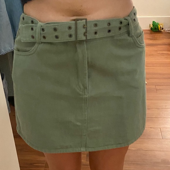 Forever 21 Dresses & Skirts - Forever 21 Green Skirt with Belt